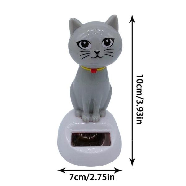 Solar Powered Car Dashboard Cat