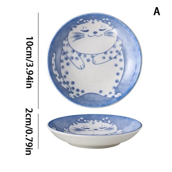 Lucky Cat Ceramic Mini Plates