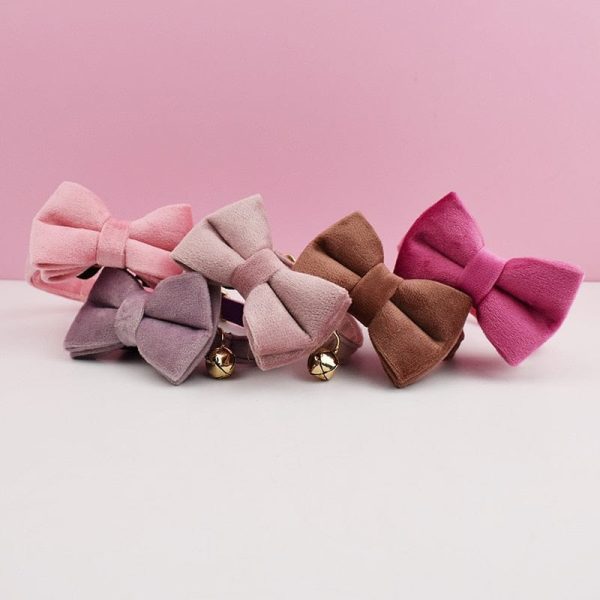 Personalized Velvet Cat Bow Collars