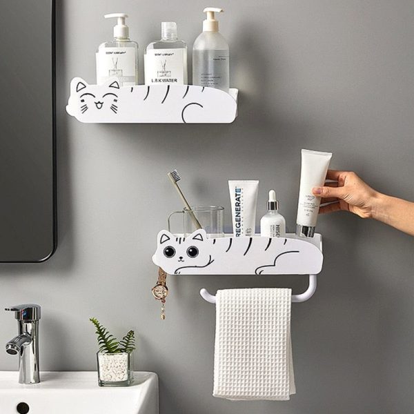 Cute Cat Bathroom Shelf Organizer