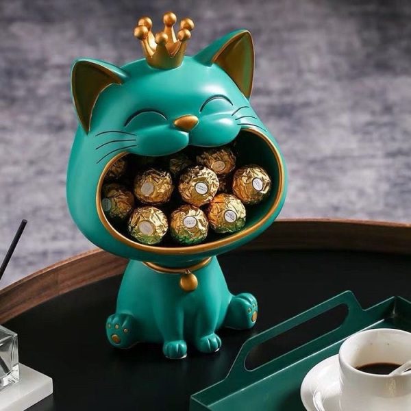 Cat Statue Sculpture Table Decoration
