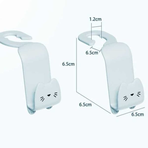 2pcs Multifunctional Cute Car Hooks