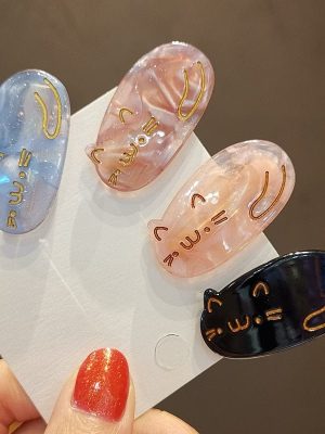 Sweet Oval Cat Hair Clips
