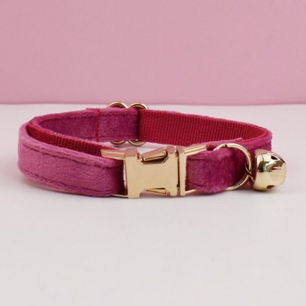 Personalized Velvet Cat Bow Collars