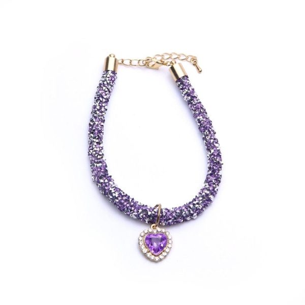 Luxury Cat Collar Heart Pendant