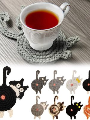 Funny Cat Butt Tea Coffee Coasters