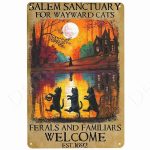 Funny Vintage Metal Cat Signs
