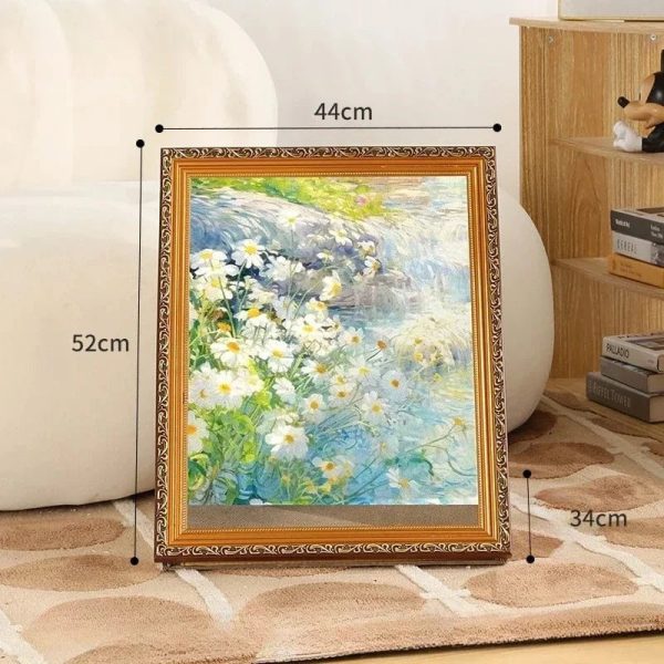 Oil painting cat scratching board