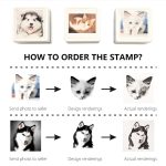 Custom-Made Personalized Cat Portrait Stamp