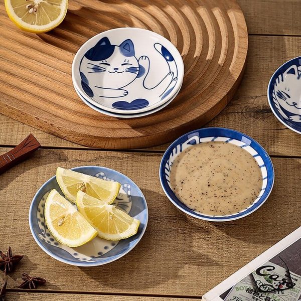 Lucky Cat Ceramic Mini Plates