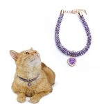 Luxury Cat Collar Heart Pendant