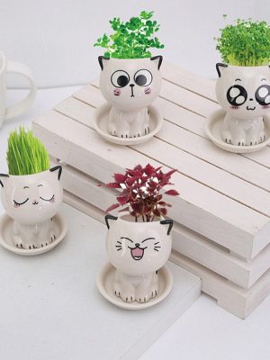 Adorable Ceramic Mini Planter Heads