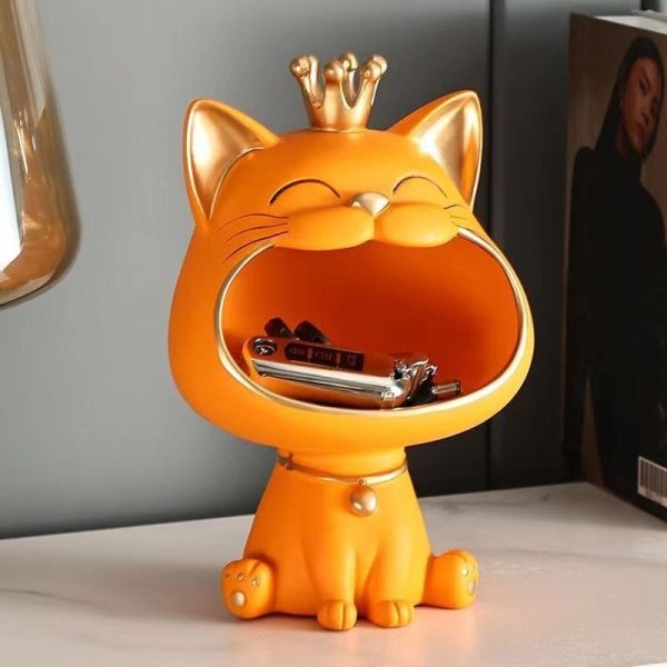 Cat Statue Sculpture Table Decoration