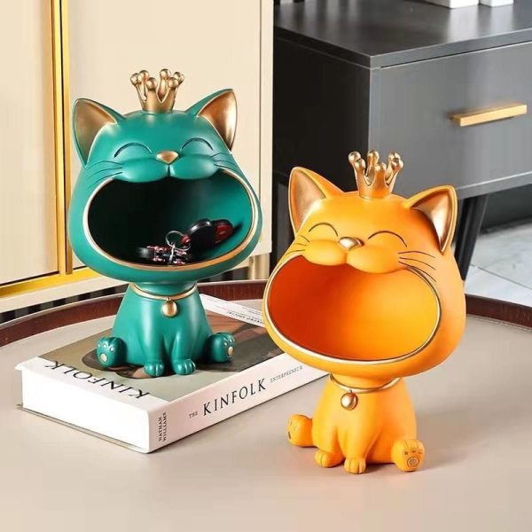 Cat Statue Sculpture Table Decoration