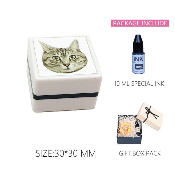Custom-Made Personalized Cat Portrait Stamp