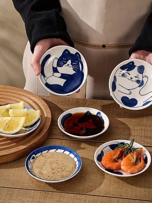 Lucky Cat Ceramic Mini Plates