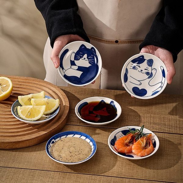 Lucky Cat Ceramic Mini Plates