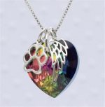 Cat Rainbow Bridge Wings Necklace