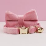 Personalized Velvet Cat Bow Collars