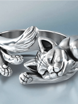 Beautiful Adjustable Cat Body Ring