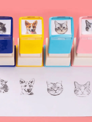 Custom-Made Personalized Cat Portrait Stamp