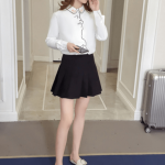 Cat Embroidery Blouse