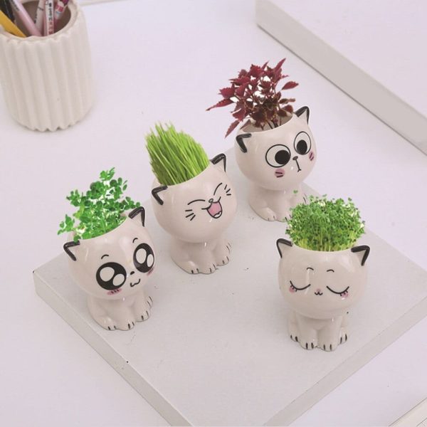 Adorable Ceramic Mini Planter Heads