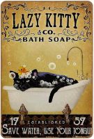 Funny Vintage Metal Cat Signs