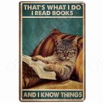 Funny Vintage Metal Cat Signs