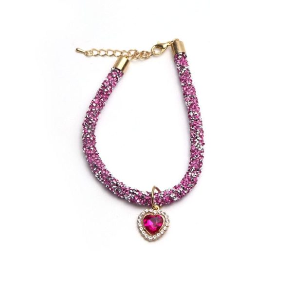 Luxury Cat Collar Heart Pendant