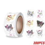 Cute Cat Thank You Stickers