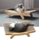 Wooden Cat Scratcher Lounge Bed