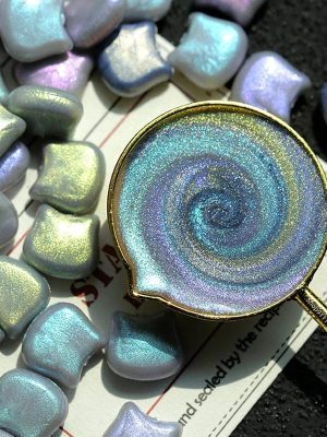 80pcs Glittering Cat Head Wax Beads