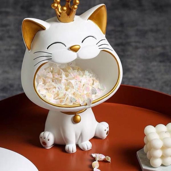 Cat Statue Sculpture Table Decoration