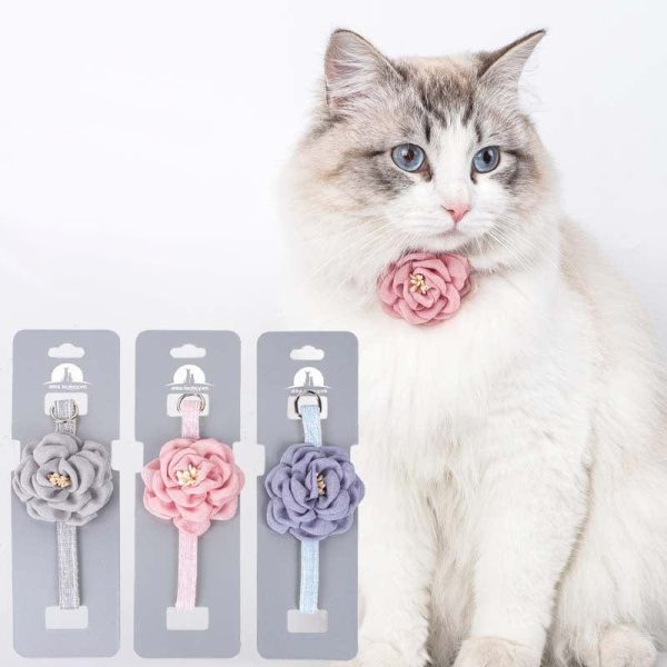 Beautiful Adjustable Cat Flower Collar