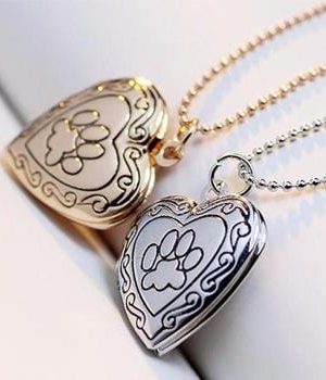 Photo Frame Memory Locket with Cat Paw