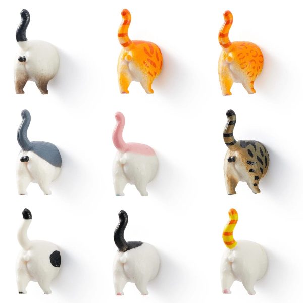 9Pcs Cat Butt Fridge Magnet