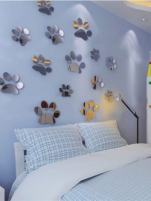 3D Acrylic Paw Wall Stickers