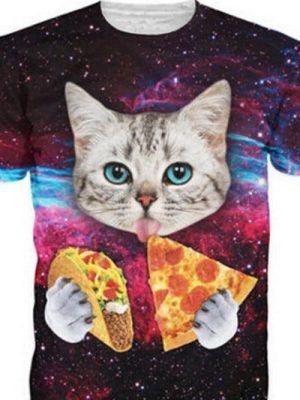 3D Cat Printed Unisex T-Shirt