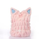 Cute Cat Ears Hair-Drying Towel Bath Cap