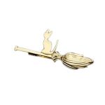 Cat on a Broom Hair Clip