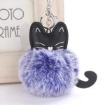 Fluffy Pom-Pom Kitty Cat Keychain