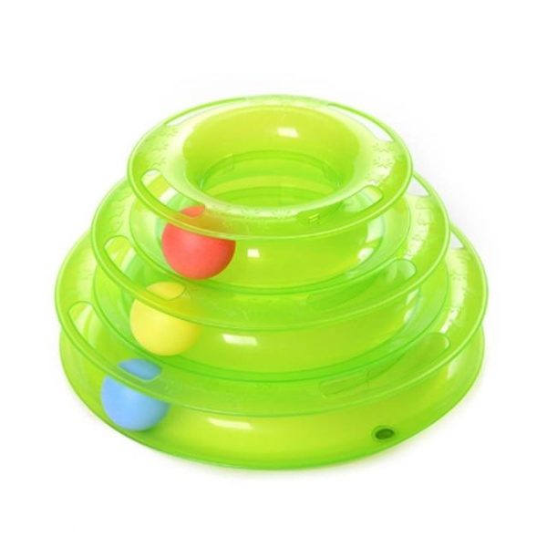 Interactive Triple Play Disc Cat Toy