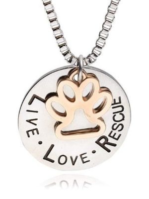 LIVE LOVE RESCUE Paw Necklace