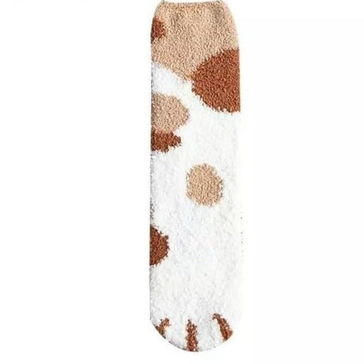 Cat Paw Striped Socks