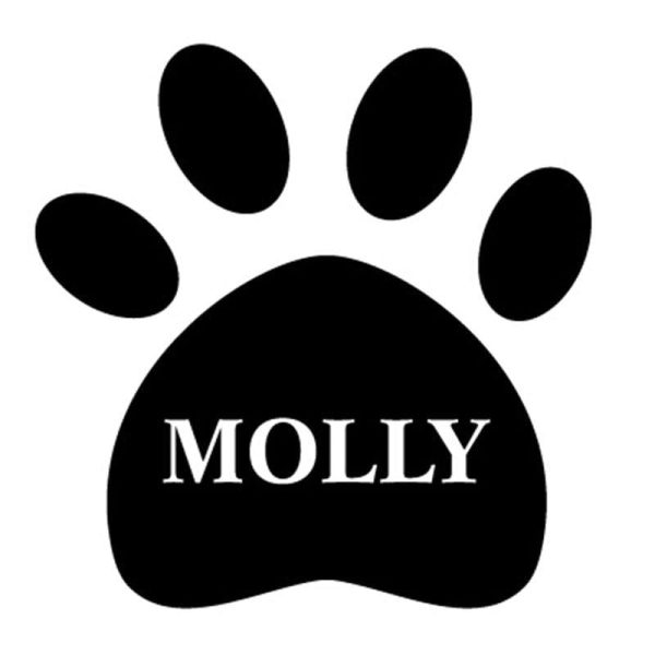 2Pcs Personalized Cat Paw Stickers