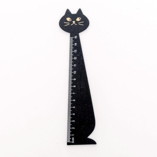 New Cat Straight Wooden Ruler