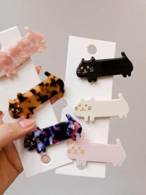 Acrylic Handmade Cat Clips