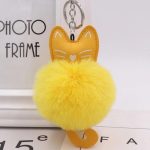 Fluffy Pom-Pom Kitty Cat Keychain