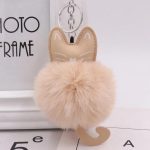 Fluffy Pom-Pom Kitty Cat Keychain